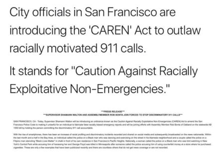 San Francisco’s ‘Caren Act’ makes placing racist 911 calls a hate crime – The Guardian