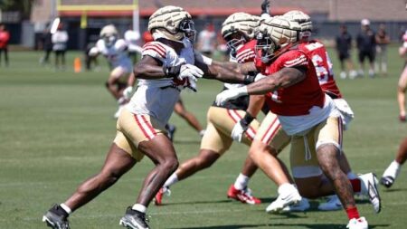 Mykel Williams Injured During Training Camp, Not Believed to Be Serious – Sports Illustrated