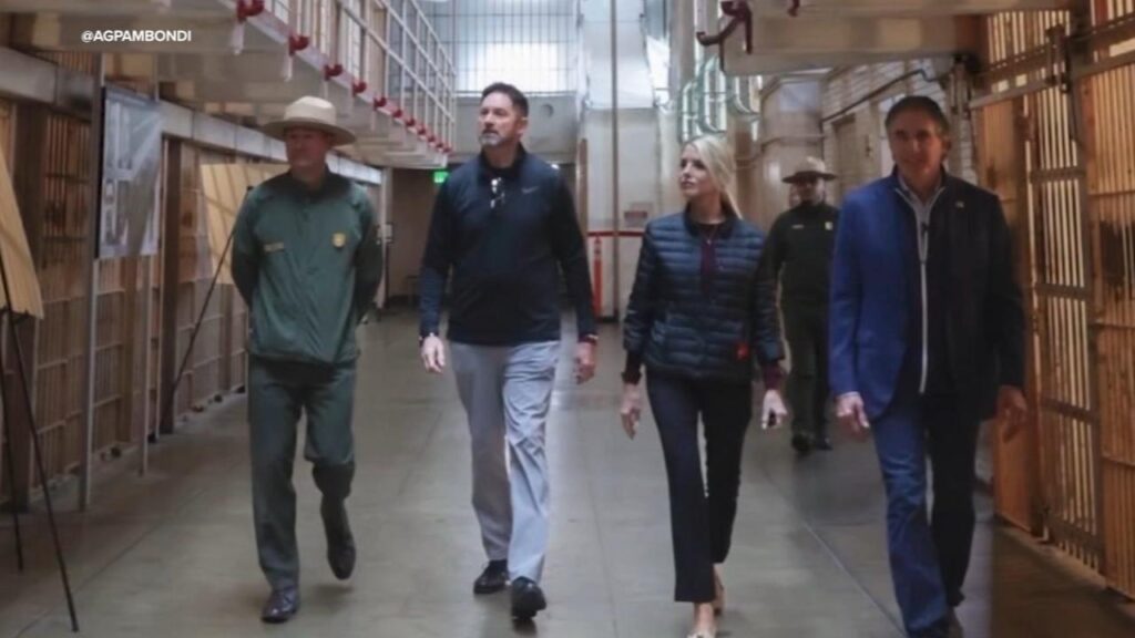 Bondi, other officials tour S.F.’s Alcatraz as part of Trump’s pledge to reopen prison – San Francisco Chronicle