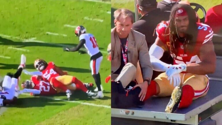 49ers’ LB Fred Warner carted off after gruesome ankle injury vs Buccaneers – USA Today